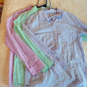 Bundle of 3 J. Crew 3/4 button down shirts
